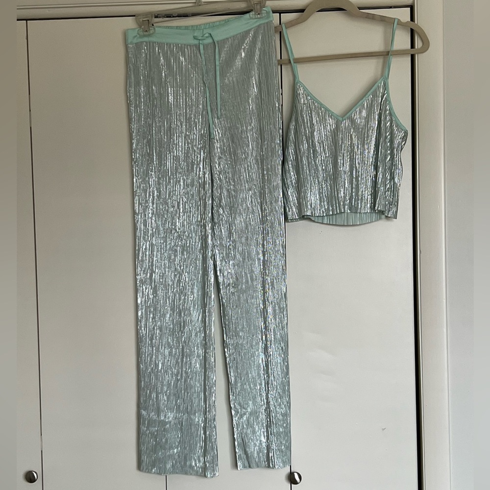 Victorias Secret Silver and Aqua sleepwear set size Small